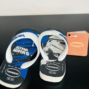 NWT Havaianas Storm Trooper Flip Flops Kids Star Wars Empire Strikes Back